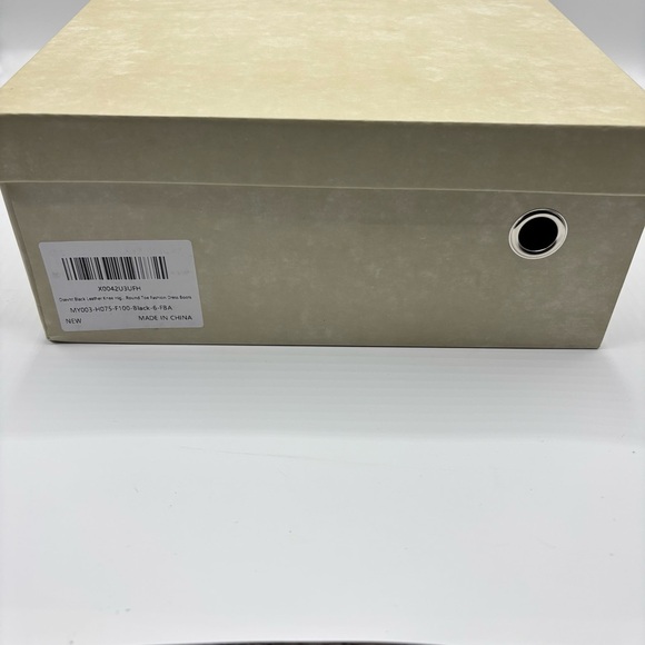 Black Leather Knee High Boots for Women Platform Chunky Block Heeled Boo… - Picture 7 of 8